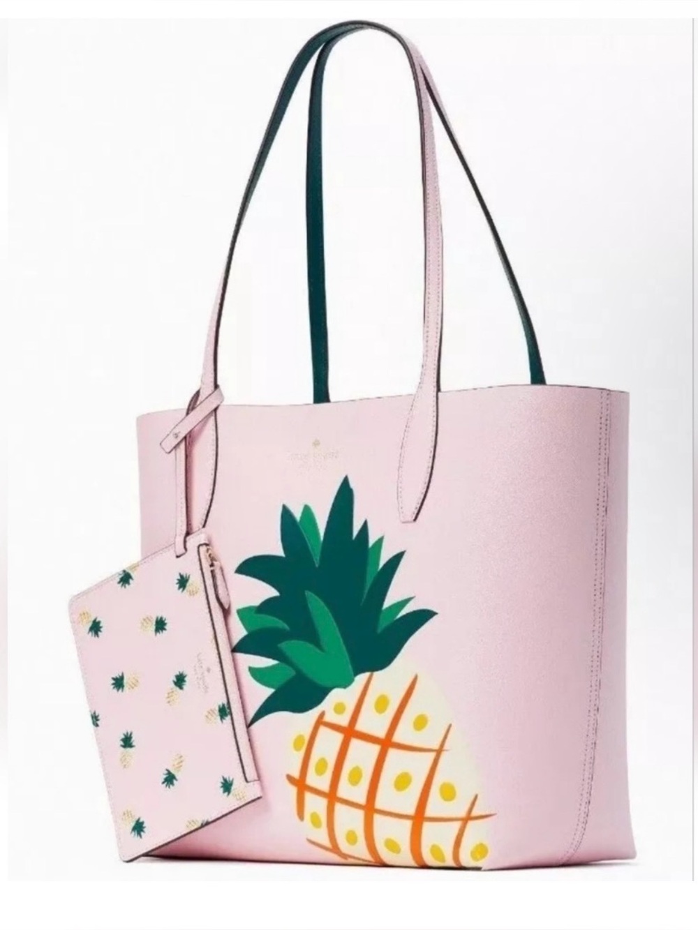 Kate Spade Colada Pineapple Reversible Tote + Pouch ~ NWOT